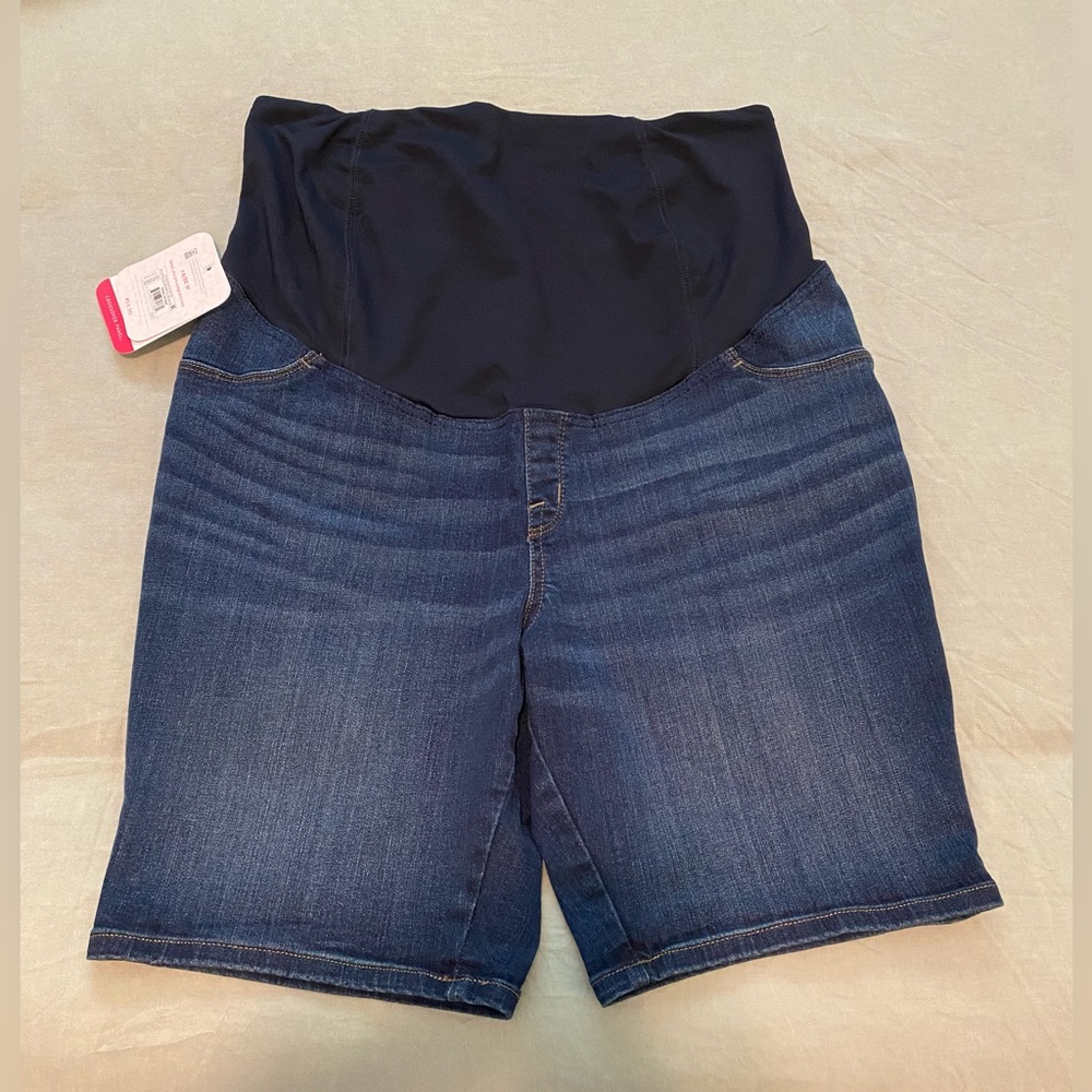 Bermuda Maternity Jean Shorts - Isabel Maternity by Ingrid & Isabel